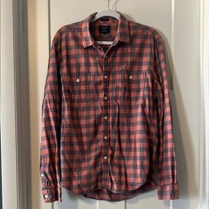 J. Crew Purple and Orange Casual Button Down Shirt